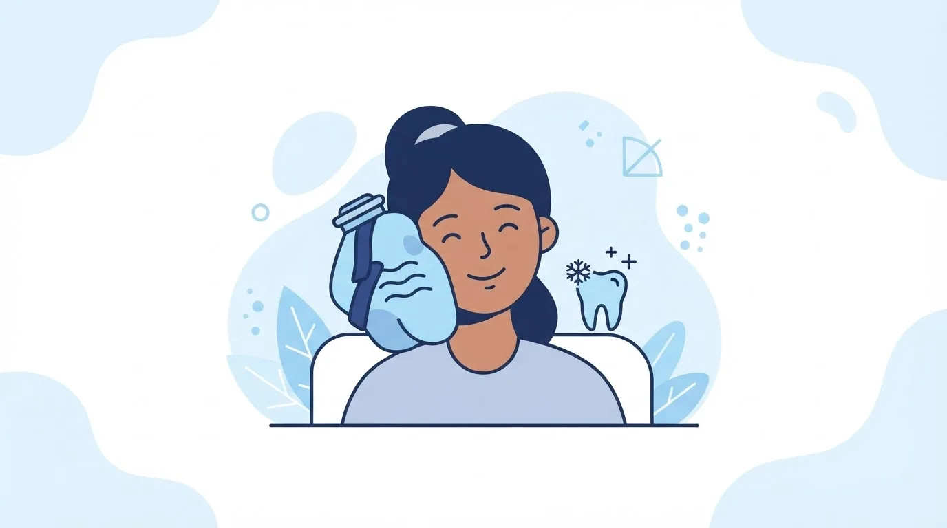 대전 사랑니 발치 후 붓기와 통증 관리 안내 일러스트